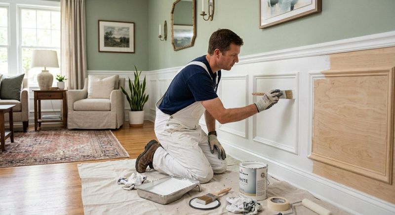Chair Rail Painting in Waco, TX
