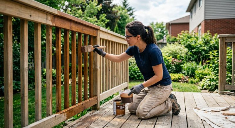 Railing Staining in Waco, TX